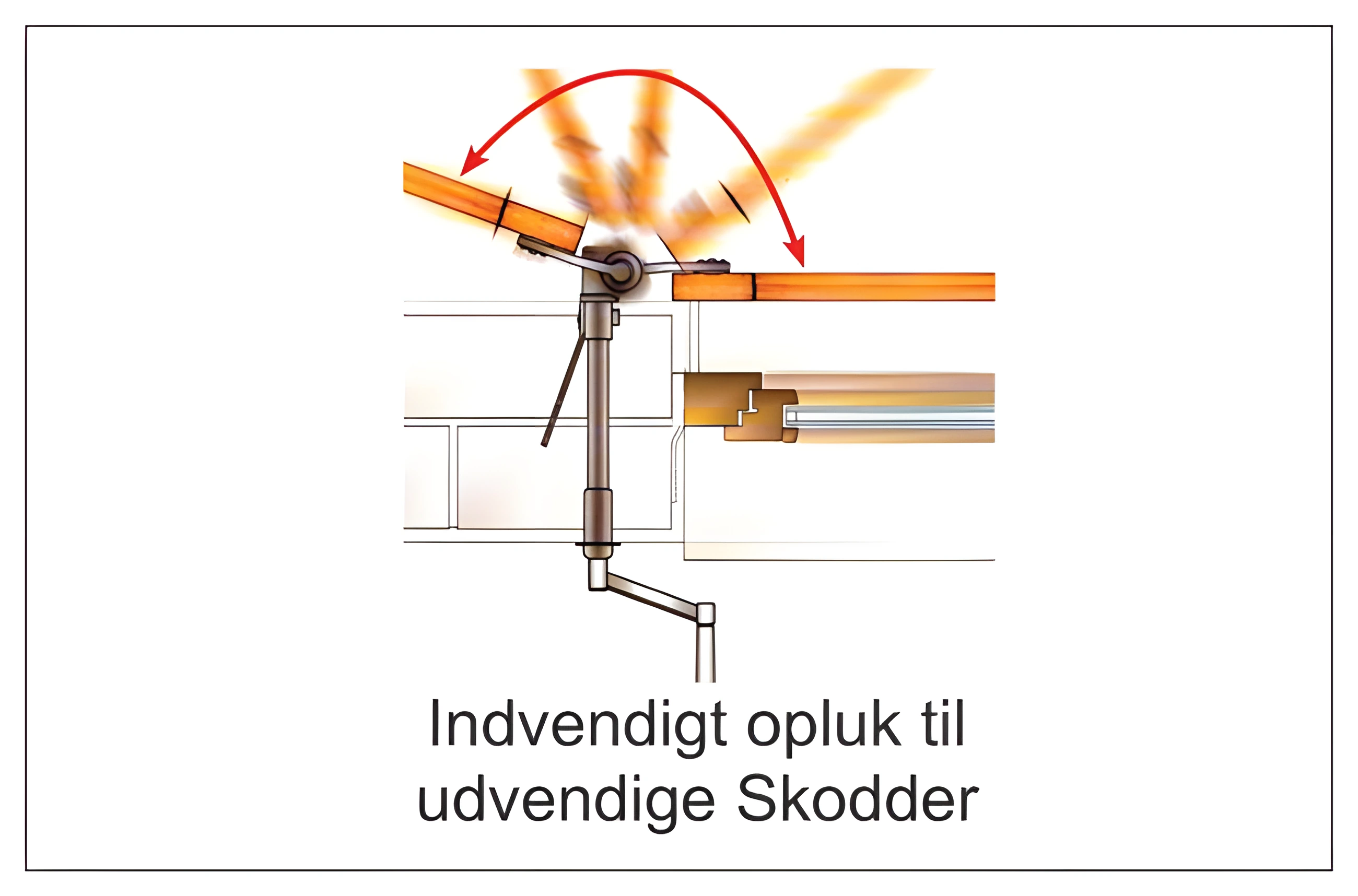 Indvendig opluk til skodder